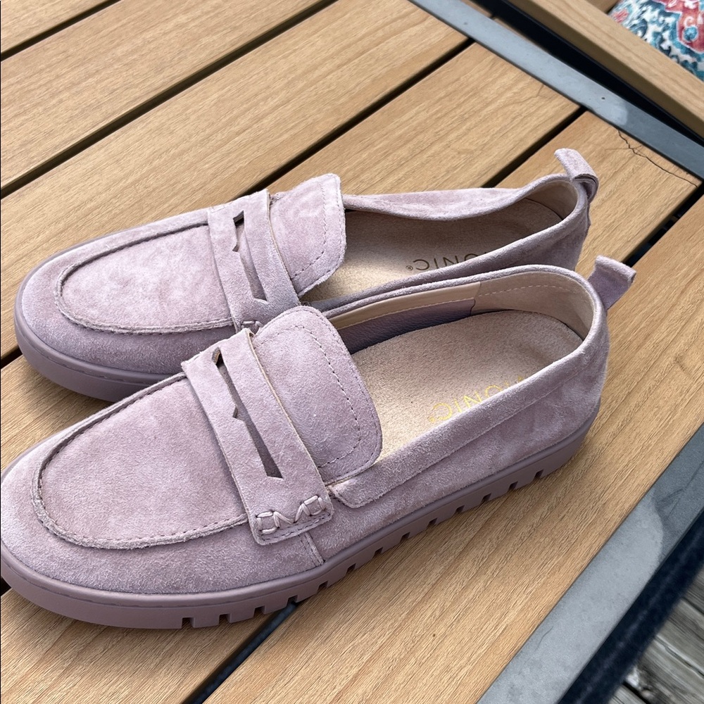 Vionic Uptown Loafer Women's Suede Penny Loafers in Dusk size 7 - Picture 5 of 15